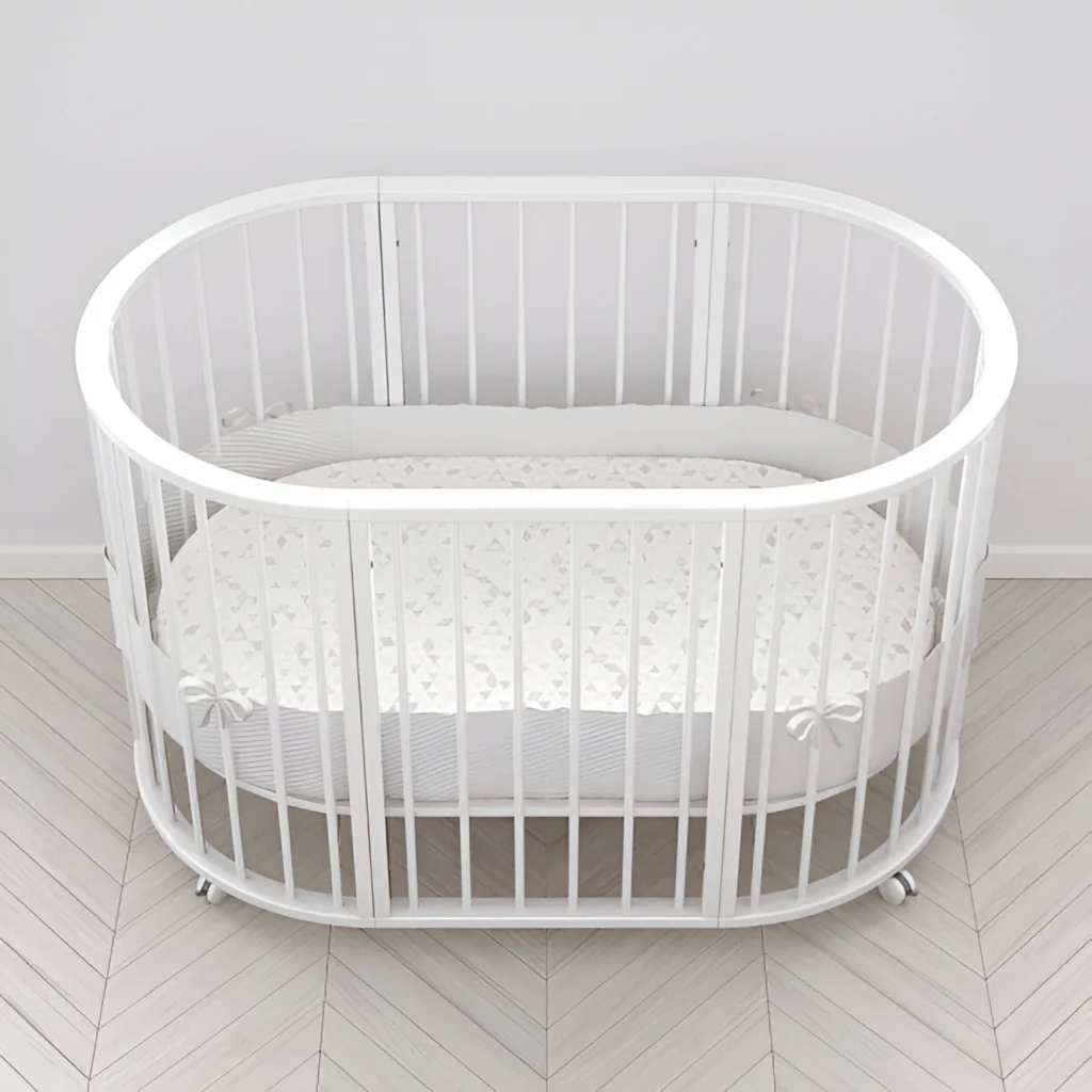 Stokke Sleepi Mini: A stylish crib for small spaces, perfect for modern nurseries.