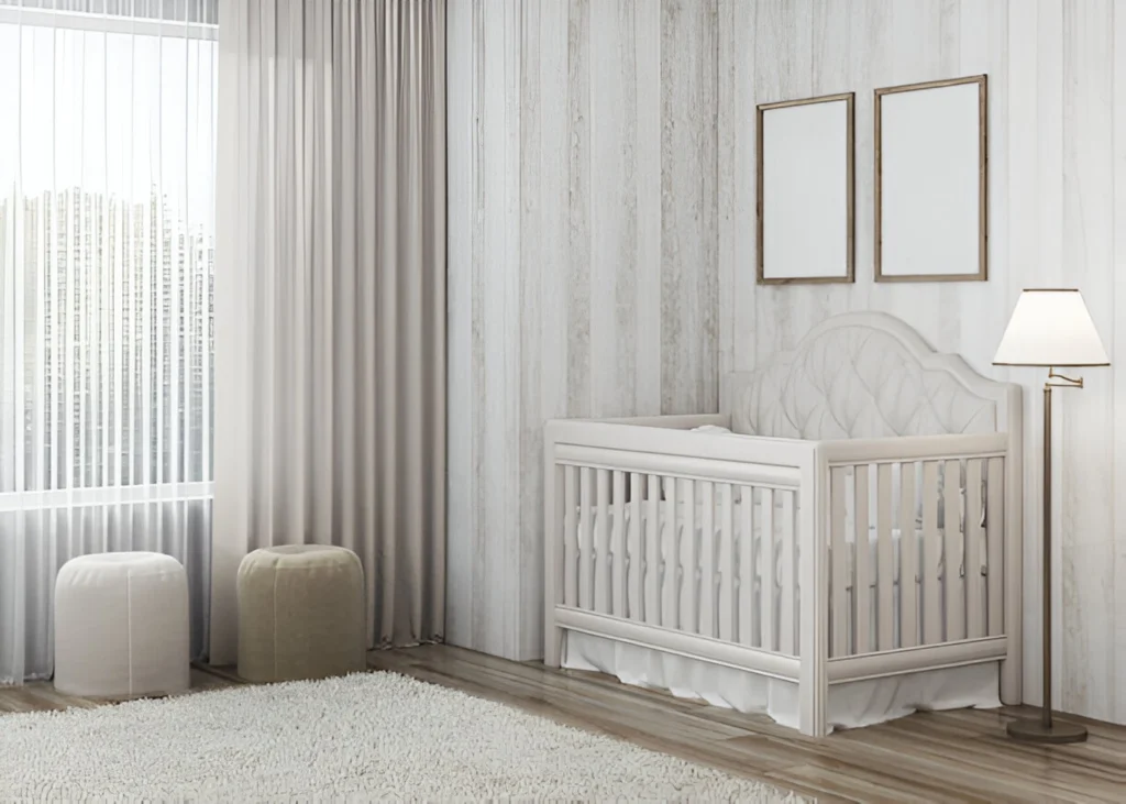 "Evolur Aurora 5-in-1 Convertible Crib: A standout in our Top 10 Safest Cribs list for durability and style."