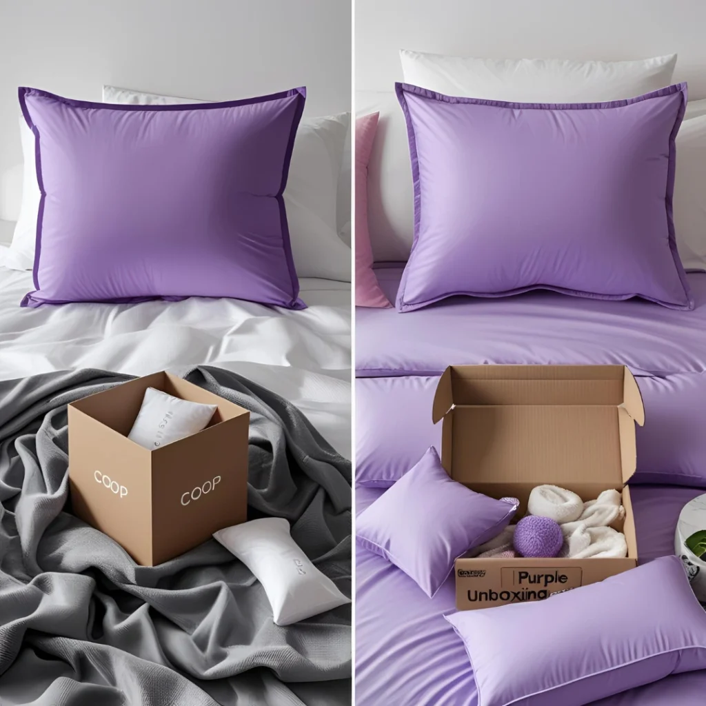 Purple Harmony vs Coop Pillow unboxing